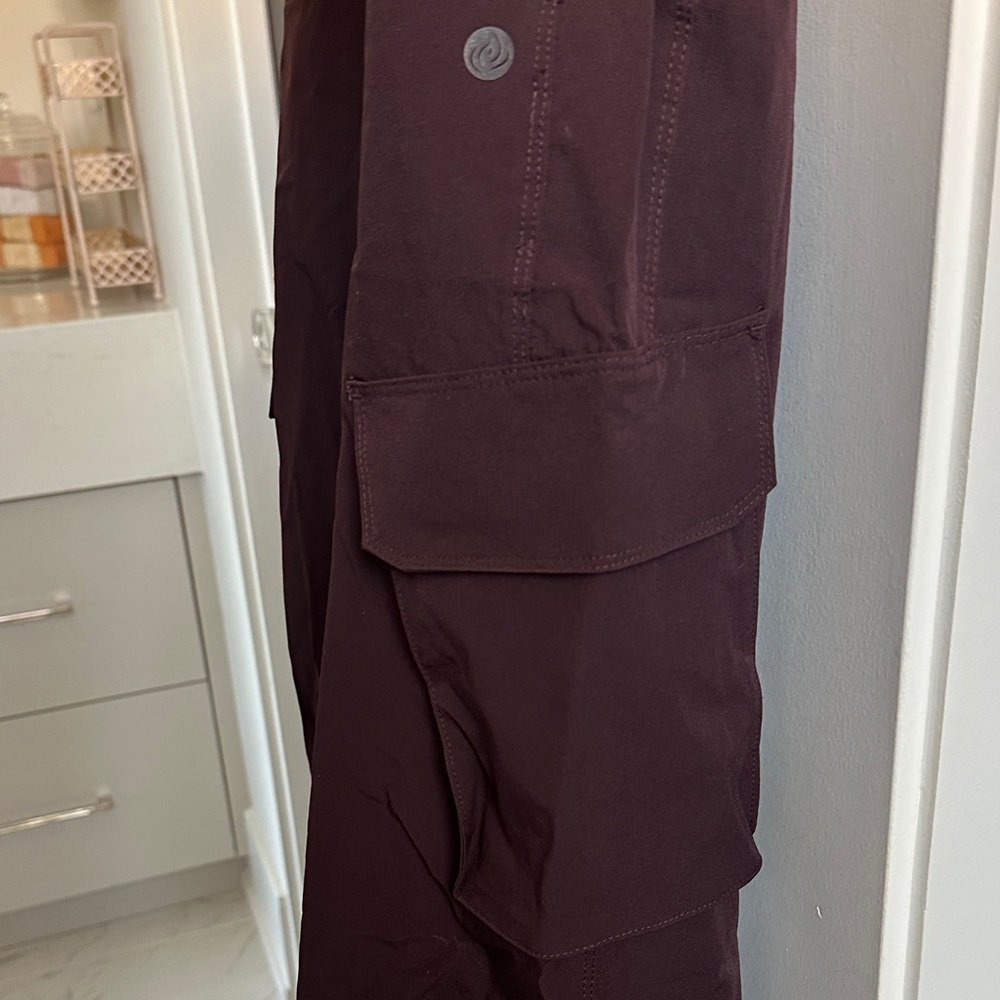 Apana Women's Deep Maroon Cargo Jogger Pants - Picture 4 of 10